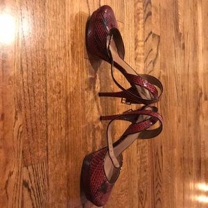 Ava & Aiden Snake Embossed Heels